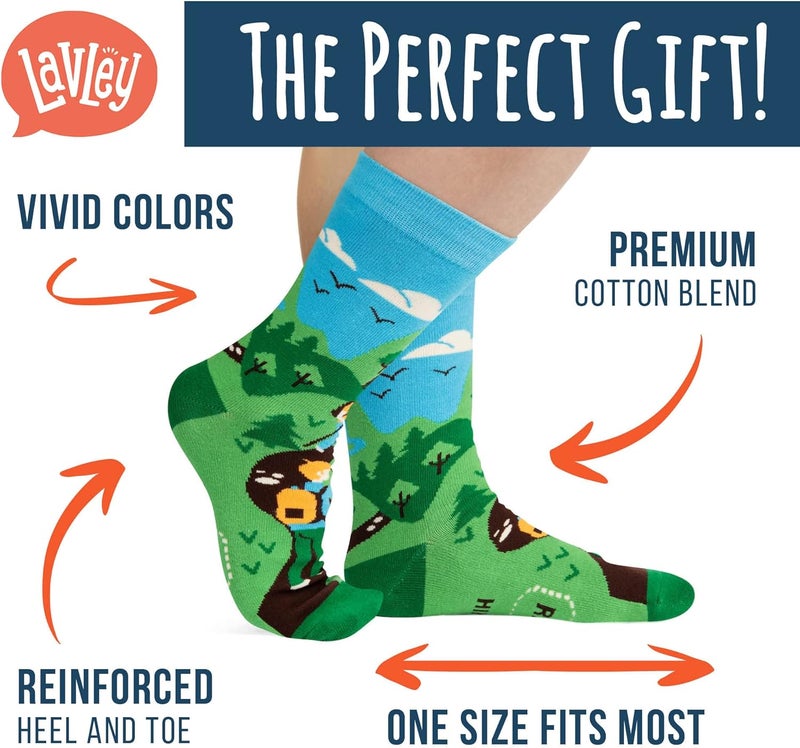 Lavley Outdoors Socks - Hiking and camping gifts for men and women - Great for nature lovers - Holiday or birthday gift - Image 2